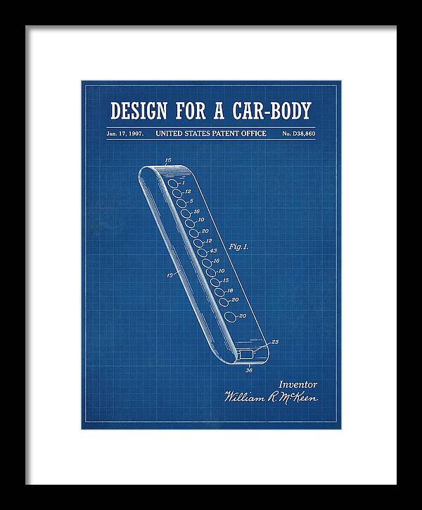 Design For A Car Body Mckeen Blueprint Patent Usd38860s