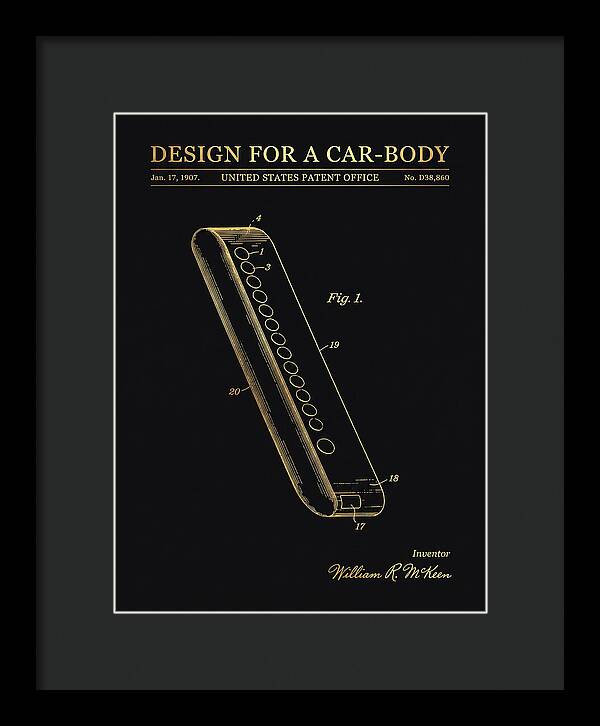 Design For A Car Body Mckeen Gold Patent Usd38860s