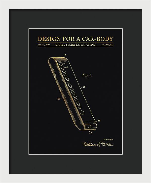 Design For A Car Body Mckeen Gold Patent Usd38860s