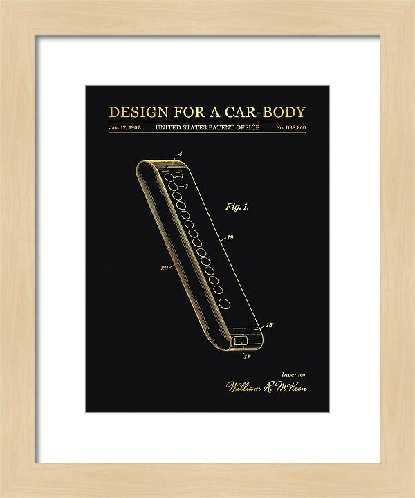 Design For A Car Body Mckeen Gold Patent Usd38860s