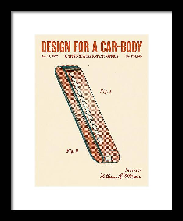 Design For A Car Body Mckeen Retro Patent Usd38860s