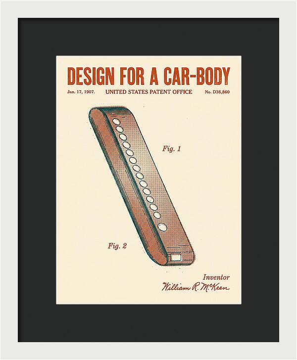 Design For A Car Body Mckeen Retro Patent Usd38860s