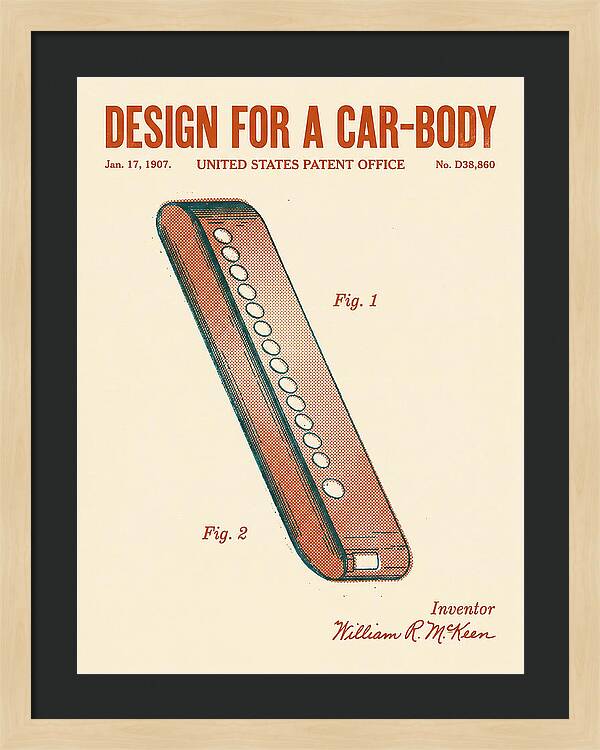 Design For A Car Body Mckeen Retro Patent Usd38860s