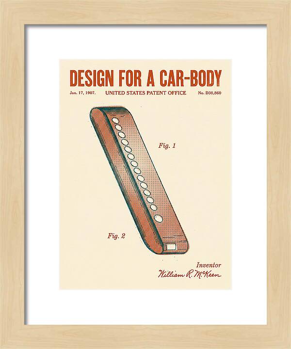 Design For A Car Body Mckeen Retro Patent Usd38860s