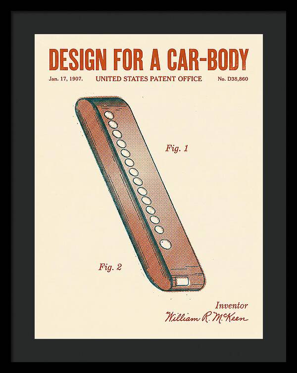 Design For A Car Body Mckeen Retro Patent Usd38860s