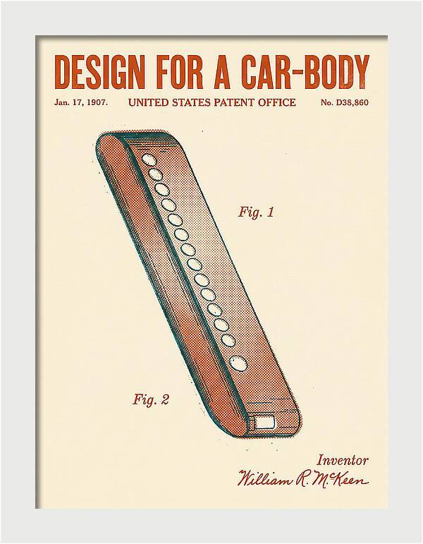 Design For A Car Body Mckeen Retro Patent Usd38860s