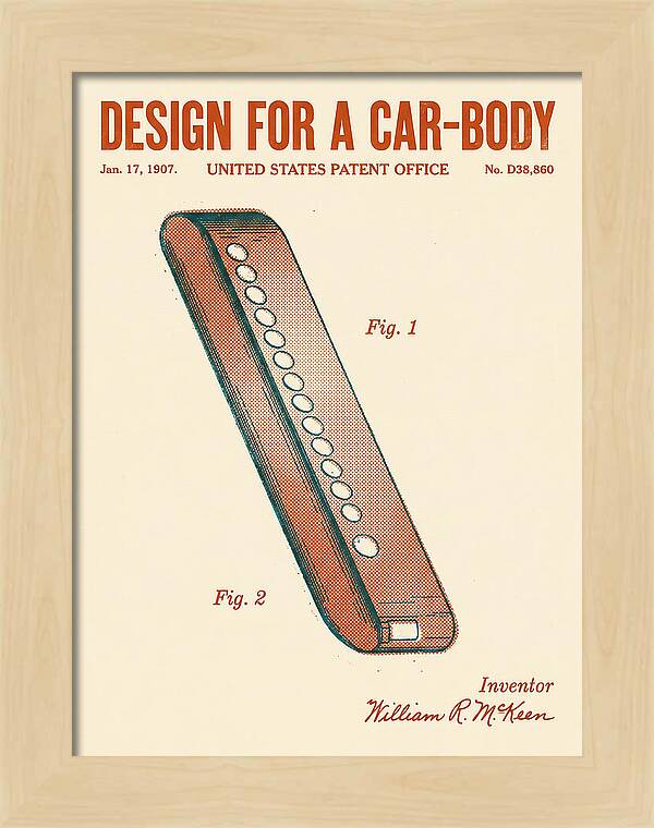 Design For A Car Body Mckeen Retro Patent Usd38860s