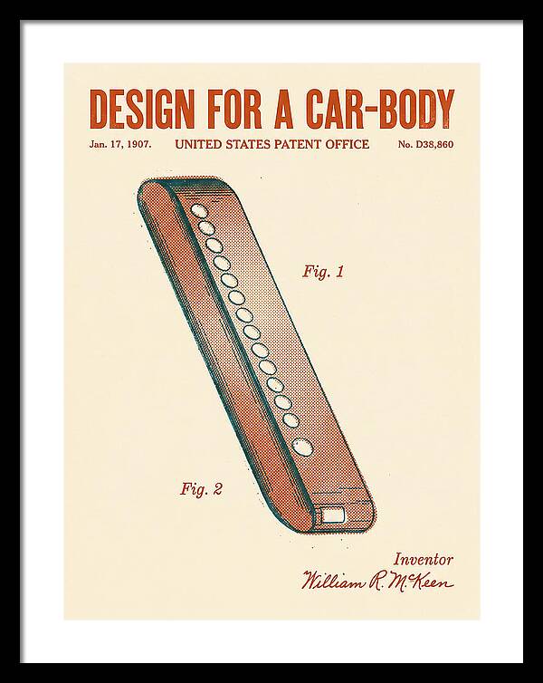 Design For A Car Body Mckeen Retro Patent Usd38860s
