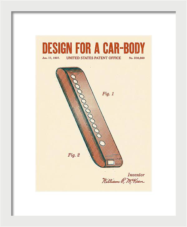 Design For A Car Body Mckeen Retro Patent Usd38860s
