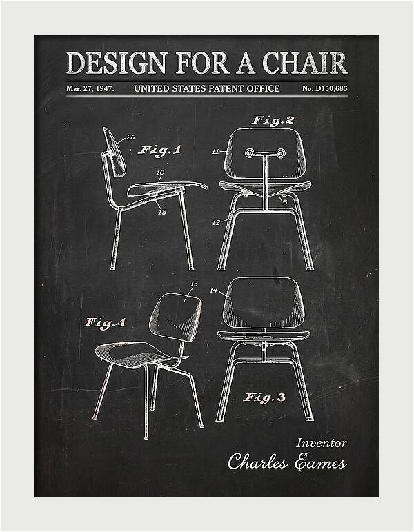 Design For A Chair Eames Molded Plywood Chalkboard Patent Usd150685s