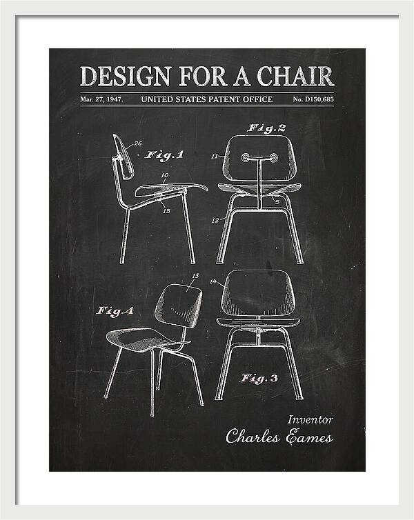 Design For A Chair Eames Molded Plywood Chalkboard Patent Usd150685s