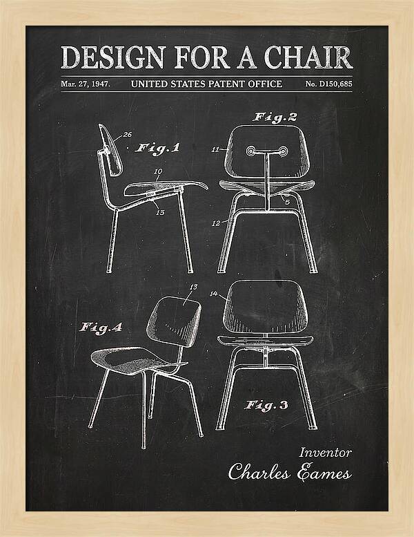 Design For A Chair Eames Molded Plywood Chalkboard Patent Usd150685s