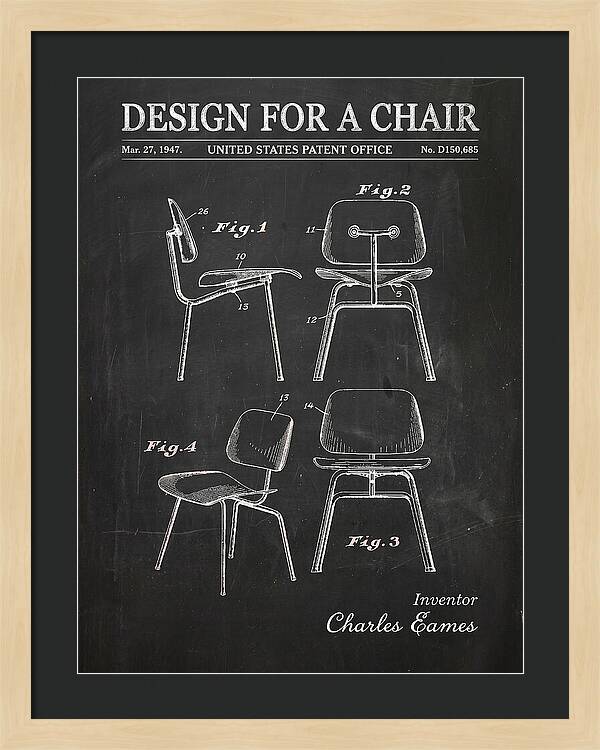 Design For A Chair Eames Molded Plywood Chalkboard Patent Usd150685s