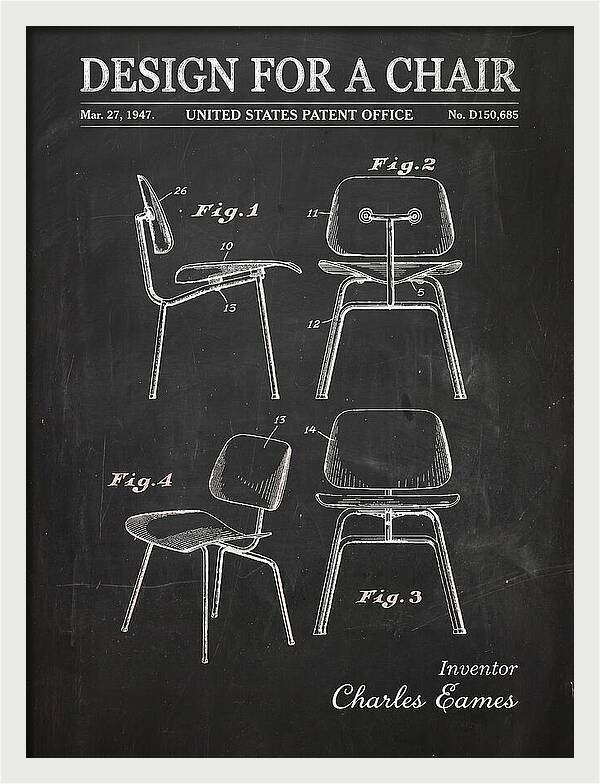Design For A Chair Eames Molded Plywood Chalkboard Patent Usd150685s