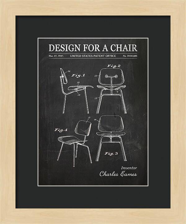 Design For A Chair Eames Molded Plywood Chalkboard Patent Usd150685s