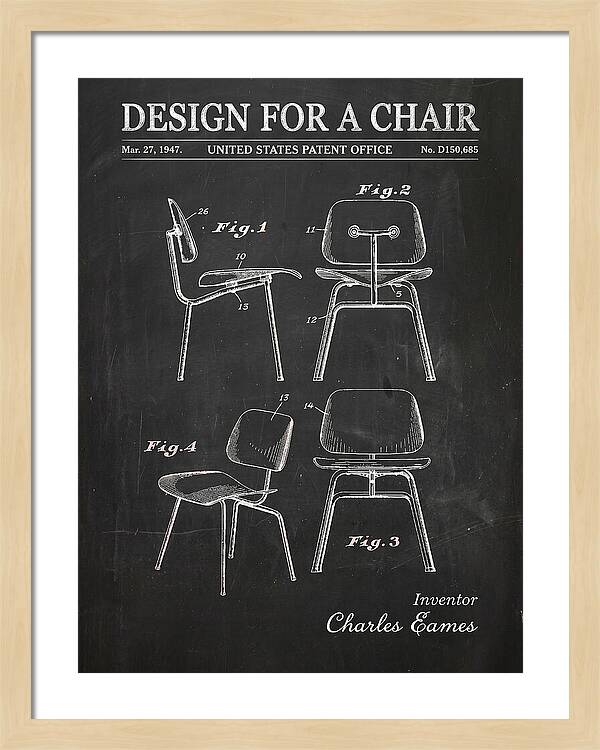Design For A Chair Eames Molded Plywood Chalkboard Patent Usd150685s