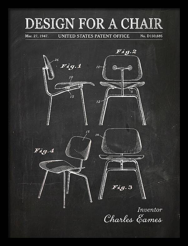 Design For A Chair Eames Molded Plywood Chalkboard Patent Usd150685s