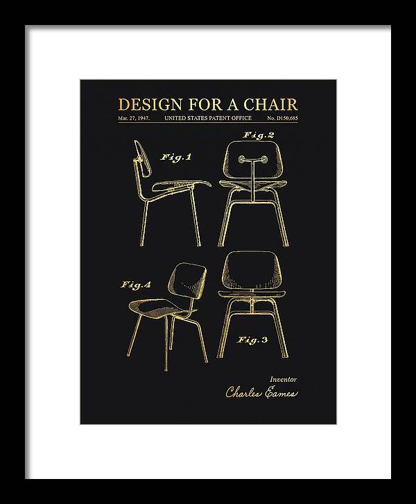 Design For A Chair Eames Molded Plywood Gold Patent Usd150685s