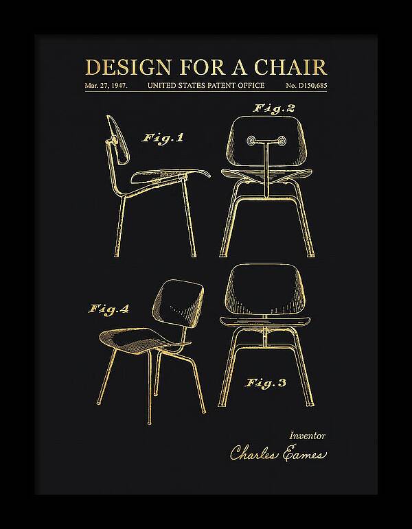 Design For A Chair Eames Molded Plywood Gold Patent Usd150685s