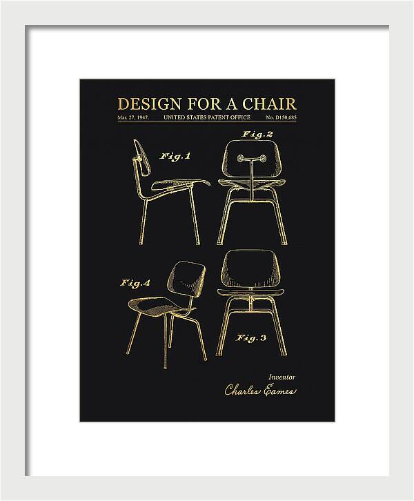 Design For A Chair Eames Molded Plywood Gold Patent Usd150685s
