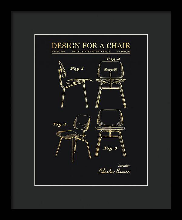 Design For A Chair Eames Molded Plywood Gold Patent Usd150685s