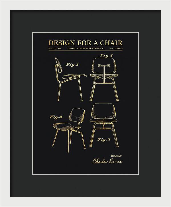 Design For A Chair Eames Molded Plywood Gold Patent Usd150685s
