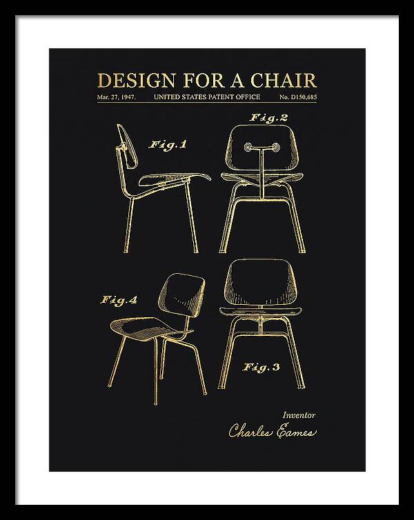 Design For A Chair Eames Molded Plywood Gold Patent Usd150685s