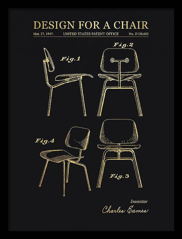 Design For A Chair Eames Molded Plywood Gold Patent Usd150685s