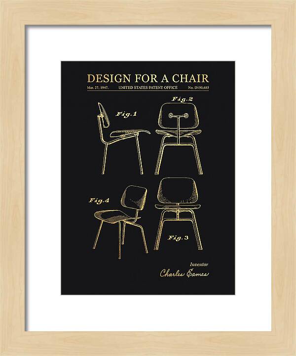 Design For A Chair Eames Molded Plywood Gold Patent Usd150685s
