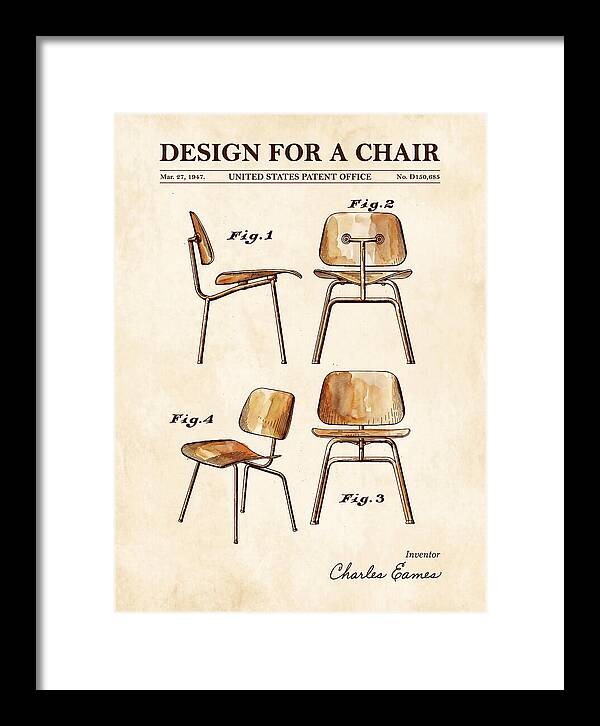 Design For A Chair Eames Molded Plywood Watercolor Patent Usd150685s