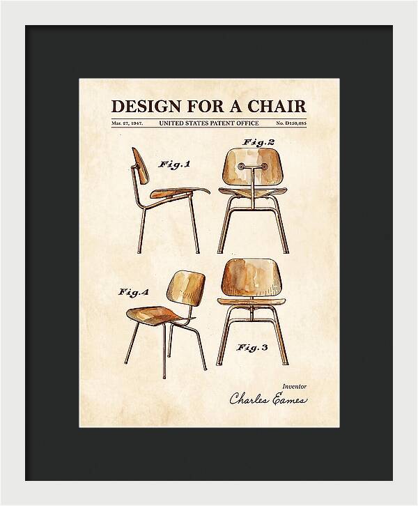 Design For A Chair Eames Molded Plywood Watercolor Patent Usd150685s