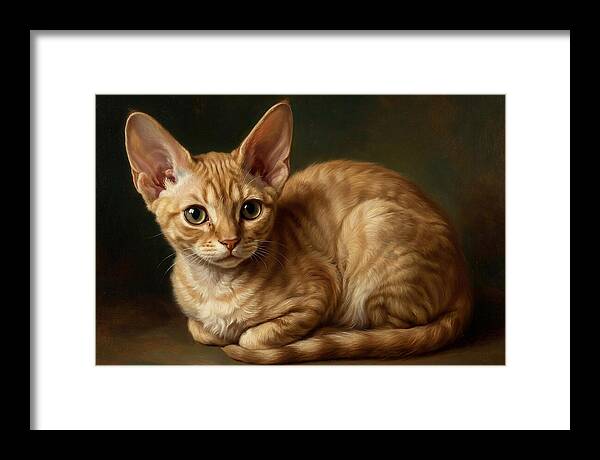 Devon Rex Cat Portrait