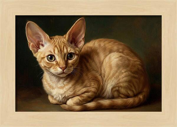 Devon Rex Cat Portrait