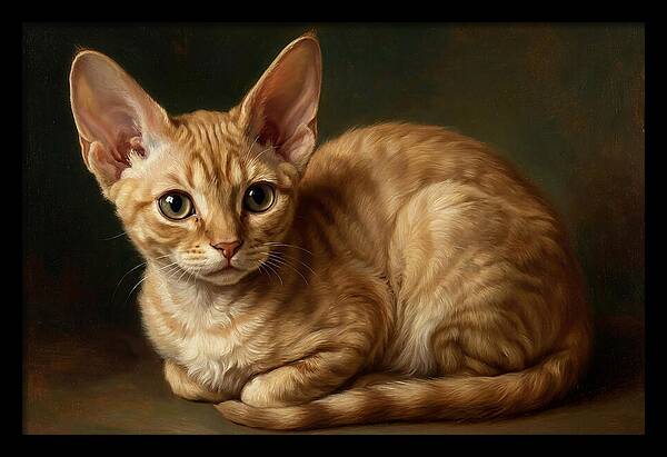 Devon Rex Cat Portrait