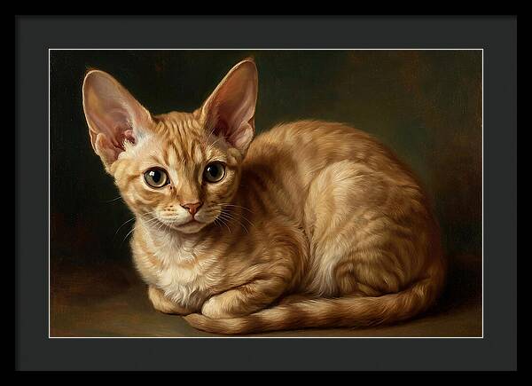 Devon Rex Cat Portrait