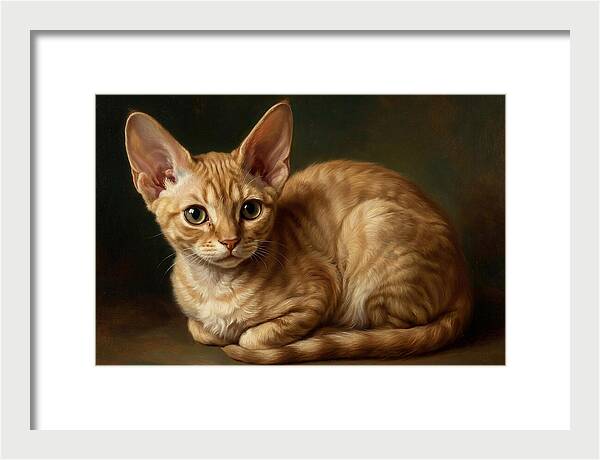 Devon Rex Cat Portrait