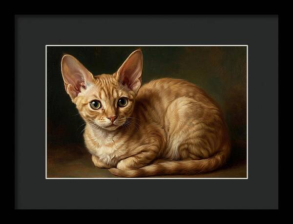 Devon Rex Cat Portrait