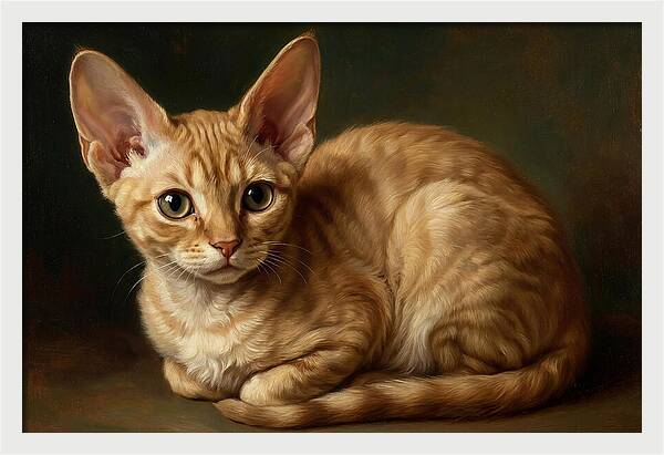 Devon Rex Cat Portrait
