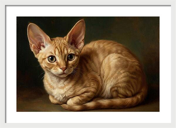Devon Rex Cat Portrait