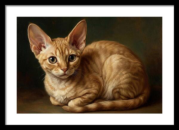 Devon Rex Cat Portrait