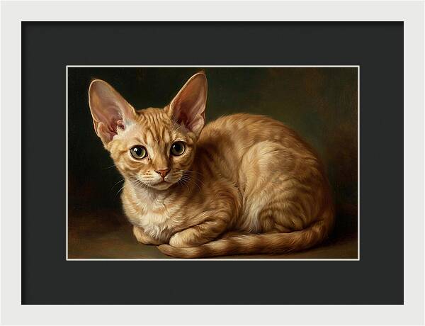 Devon Rex Cat Portrait