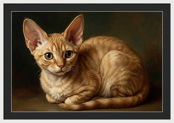 Devon Rex Cat Portrait