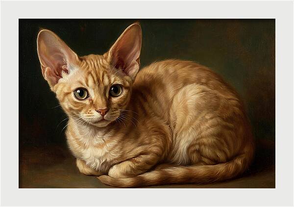 Devon Rex Cat Portrait