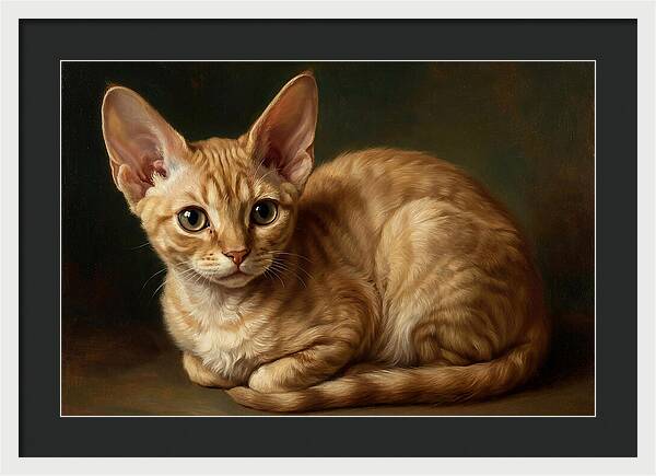 Devon Rex Cat Portrait