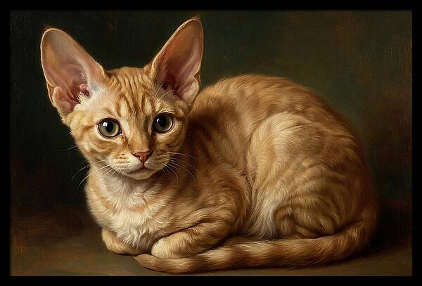 Devon Rex Cat Portrait