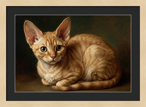 Devon Rex Cat Portrait