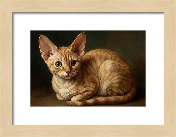 Devon Rex Cat Portrait