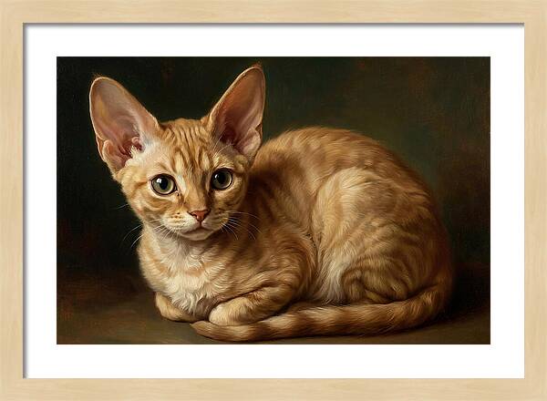Devon Rex Cat Portrait