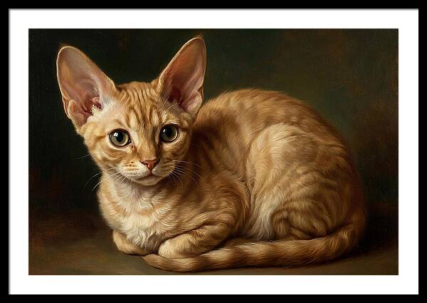 Devon Rex Cat Portrait