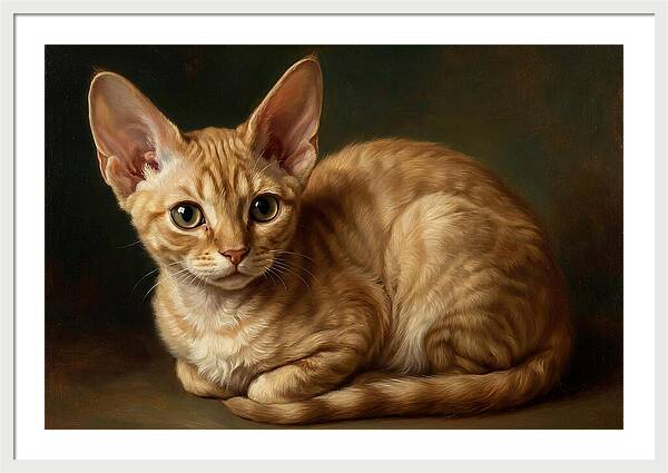 Devon Rex Cat Portrait
